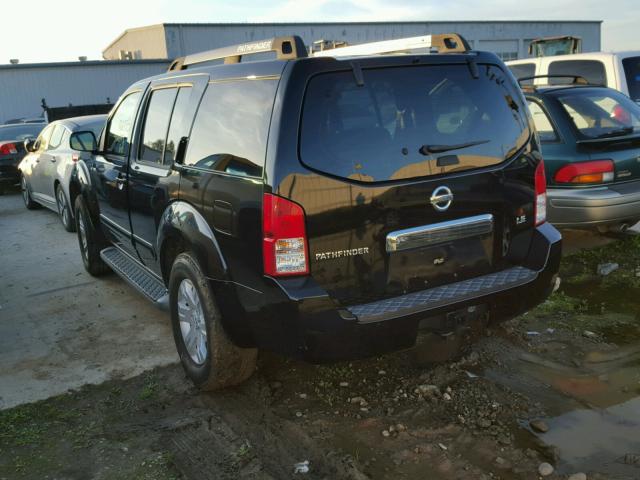 5N1AR18W47C632013 - 2007 NISSAN PATHFINDER BLACK photo 3