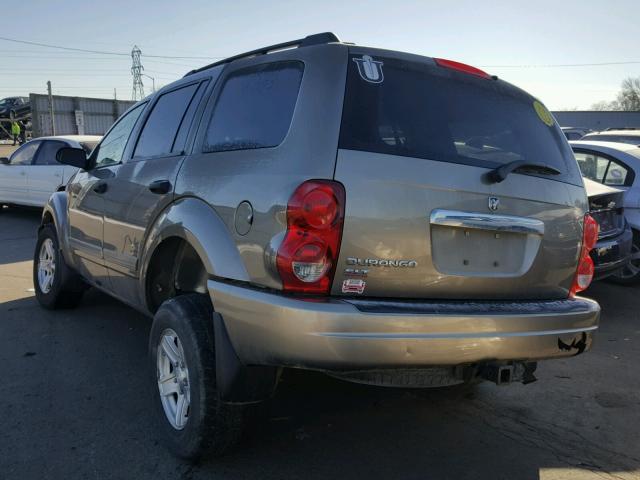 1D4HB48N14F131500 - 2004 DODGE DURANGO SL TAN photo 3