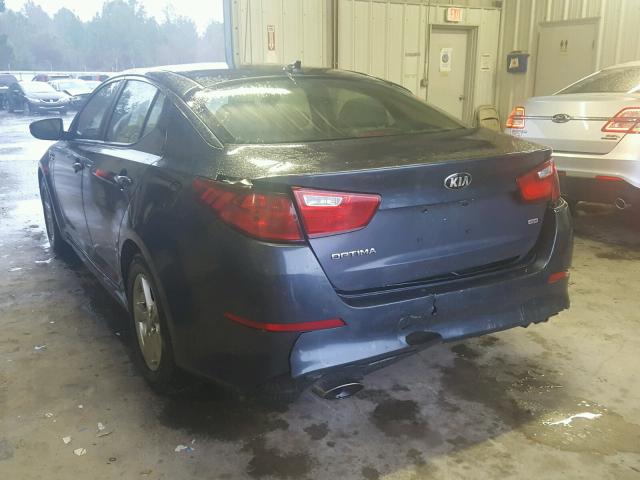 KNAGM4A79F5545077 - 2015 KIA OPTIMA LX BLUE photo 3