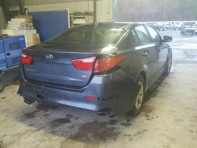 KNAGM4A79F5545077 - 2015 KIA OPTIMA LX BLUE photo 4