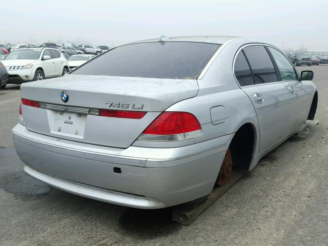 WBAGN63422DR05088 - 2002 BMW 745 LI SILVER photo 4