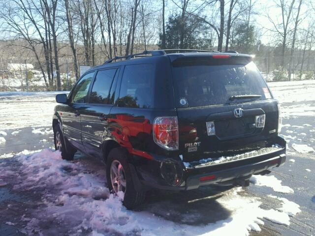 5FNYF18778B001992 - 2008 HONDA PILOT EXL BLACK photo 3