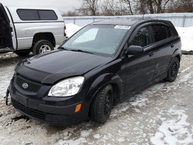 KNADE163886395481 - 2008 KIA RIO 5 SX BLACK photo 2