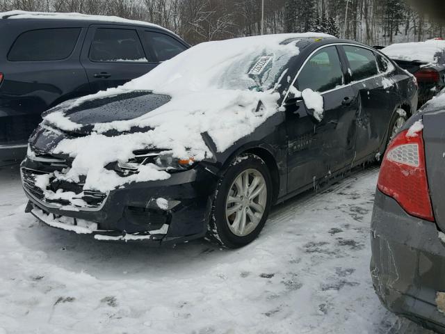 1G1ZE5ST1HF213585 - 2017 CHEVROLET MALIBU LT BLACK photo 2