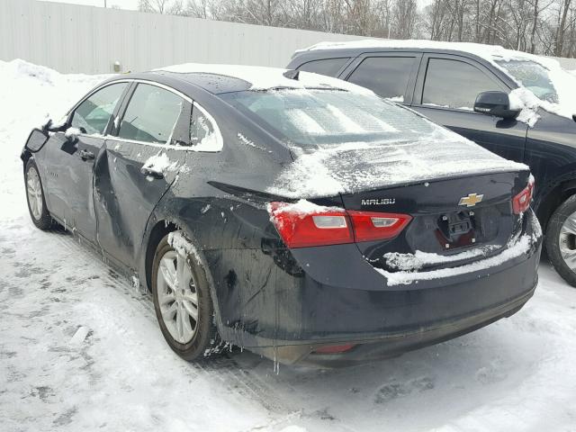 1G1ZE5ST1HF213585 - 2017 CHEVROLET MALIBU LT BLACK photo 3