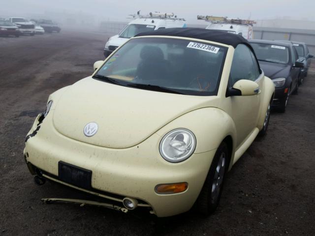 3VWCK21Y63M311776 - 2003 VOLKSWAGEN NEW BEETLE YELLOW photo 2