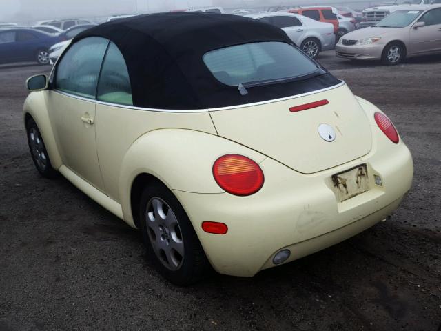 3VWCK21Y63M311776 - 2003 VOLKSWAGEN NEW BEETLE YELLOW photo 3