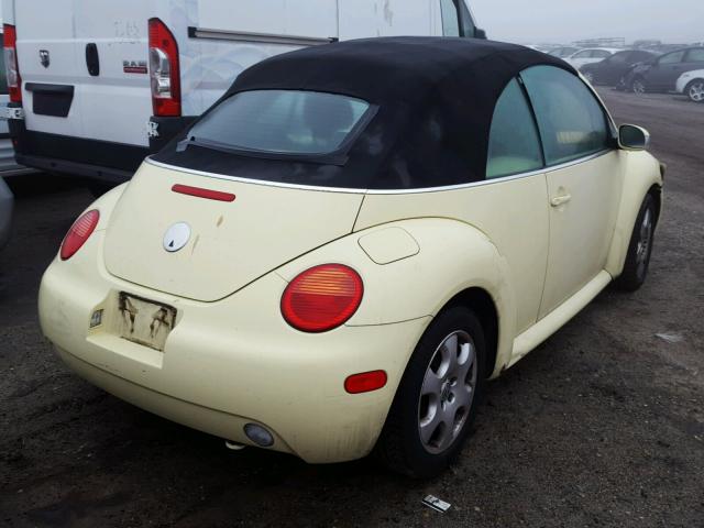 3VWCK21Y63M311776 - 2003 VOLKSWAGEN NEW BEETLE 黄色 照片 4