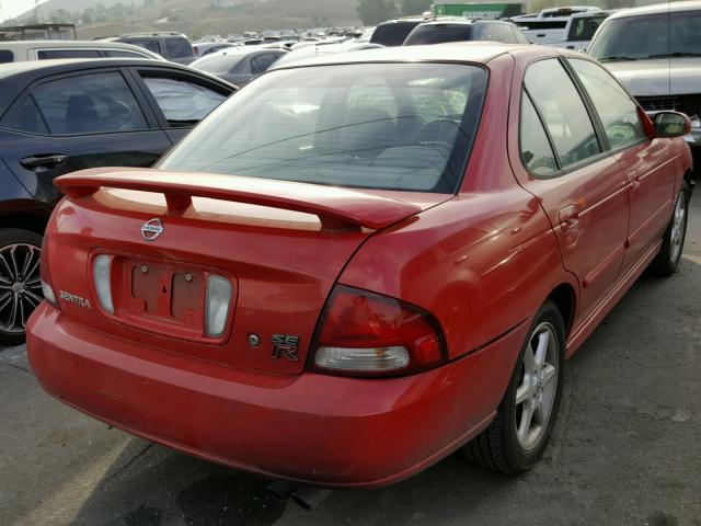 3N1AB51D92L707085 - 2002 NISSAN SENTRA SE- RED photo 4