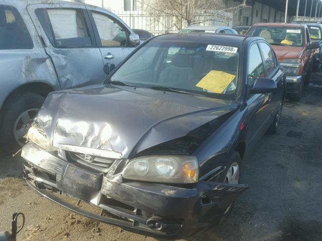 KMHDN46D46U260242 - 2006 HYUNDAI ELANTRA GL BLUE photo 2