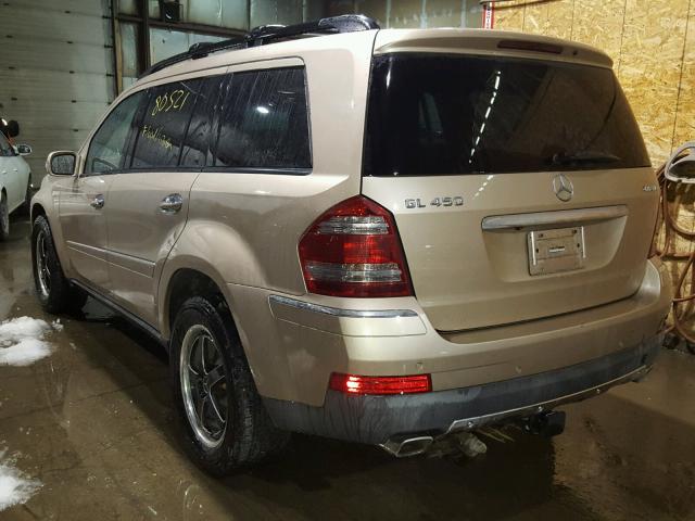 4JGBF71E47A234569 - 2007 MERCEDES-BENZ GL 450 4MA GOLD photo 3