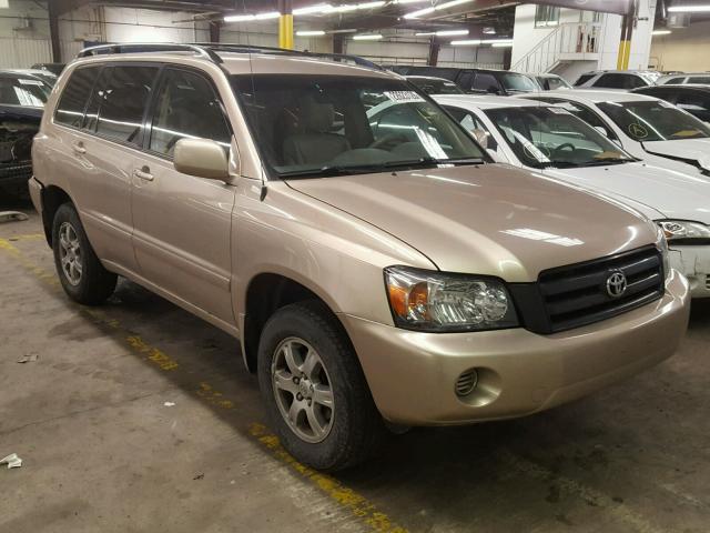 JTEEP21A360156560 - 2006 TOYOTA HIGHLANDER GOLD photo 1