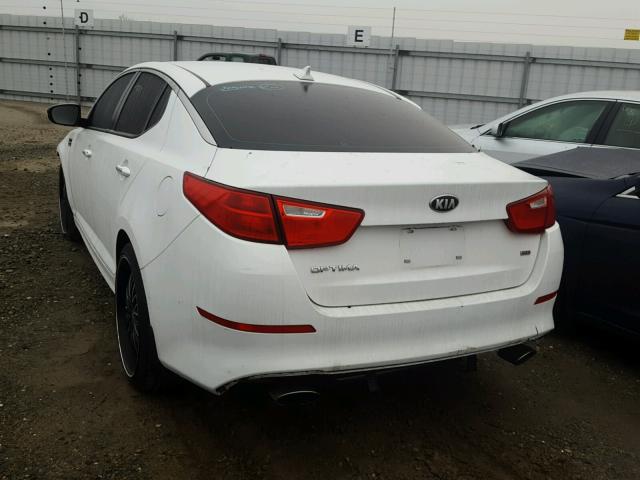 5XXGM4A70EG344908 - 2014 KIA OPTIMA LX WHITE photo 3