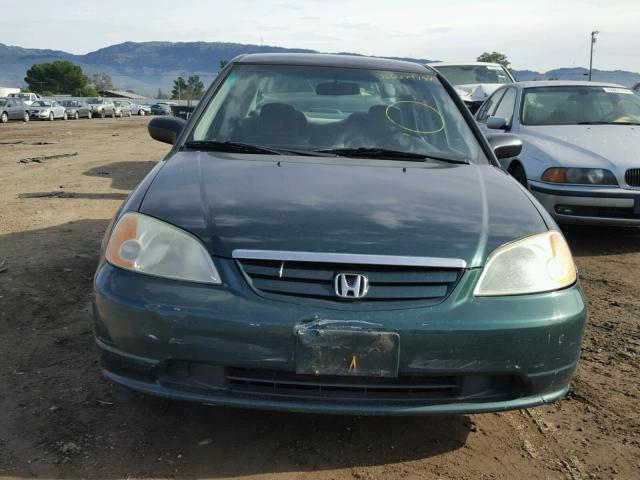 1HGEN26512L000355 - 2002 HONDA CIVIC GX GREEN photo 9