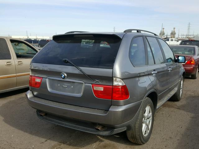 5UXFA13554LU32610 - 2004 BMW X5 3.0I GRAY photo 4