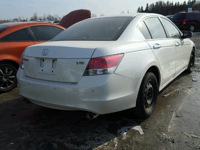 1HGCP3F75AA800921 - 2010 HONDA ACCORD EX WHITE photo 4