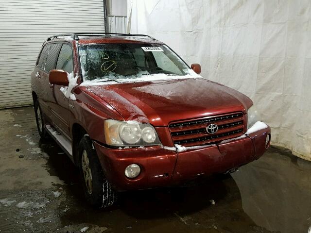 JTEHF21AX20048933 - 2002 TOYOTA HIGHLANDER BURGUNDY photo 1