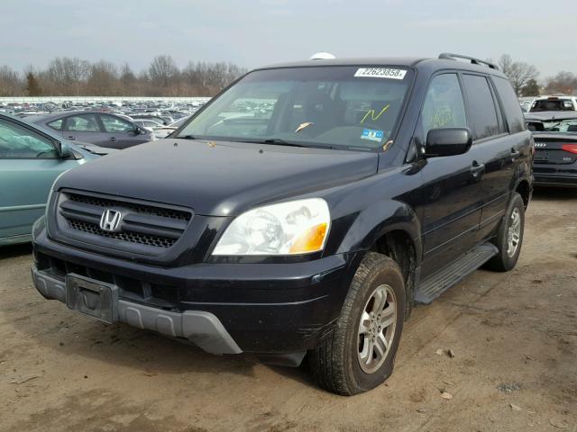 2HKYF18414H507951 - 2004 HONDA PILOT EX BLACK photo 2