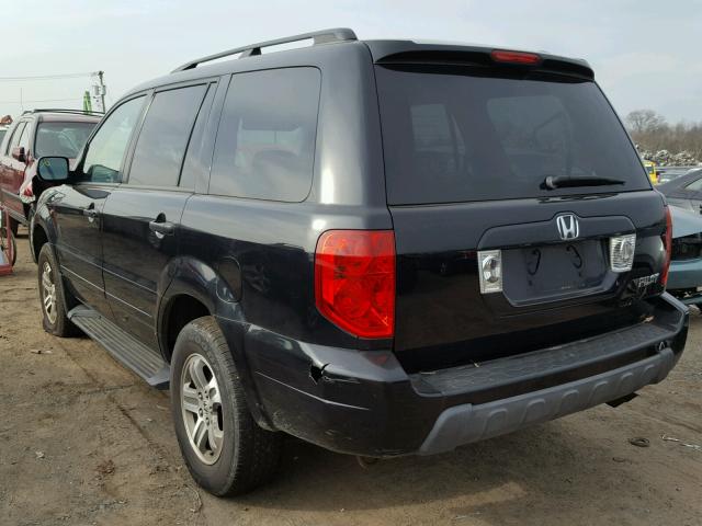 2HKYF18414H507951 - 2004 HONDA PILOT EX BLACK photo 3