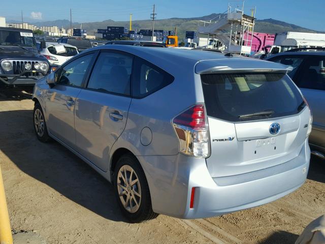 JTDZN3EU9FJ025696 - 2015 TOYOTA PRIUS V BLUE photo 3