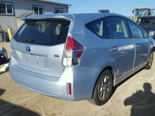 JTDZN3EU9FJ025696 - 2015 TOYOTA PRIUS V BLUE photo 4