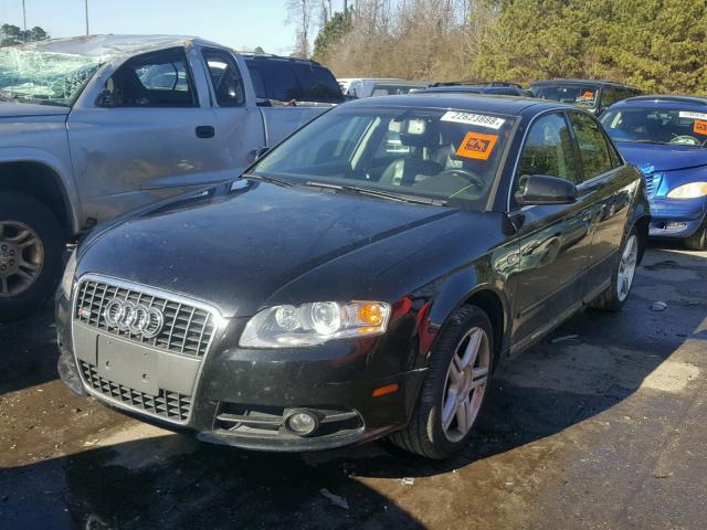 WAUDF78E68A055404 - 2008 AUDI A4 2.0T QU BLACK photo 2