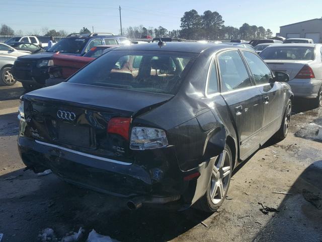 WAUDF78E68A055404 - 2008 AUDI A4 2.0T QU BLACK photo 4