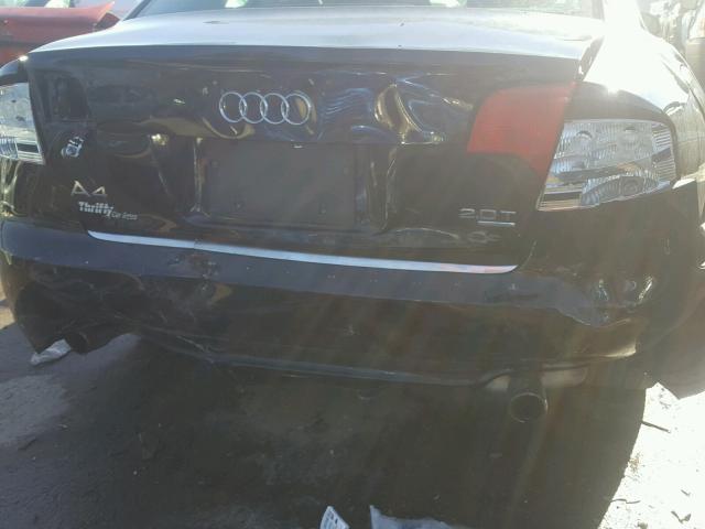 WAUDF78E68A055404 - 2008 AUDI A4 2.0T QU BLACK photo 9