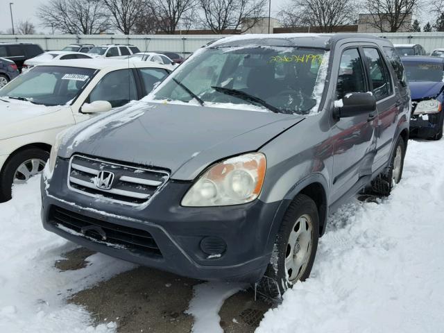 JHLRD78576C054197 - 2006 HONDA CR-V LX CHARCOAL photo 2