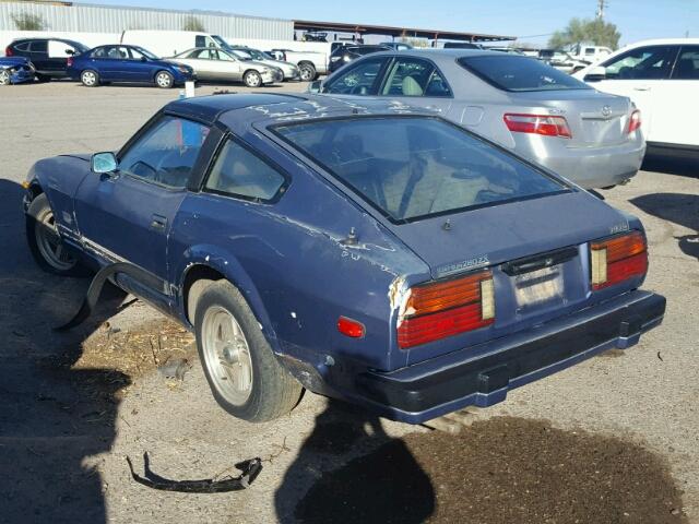 JN1CZ04S4DX757126 - 1983 DATSUN 280ZX BLUE photo 3