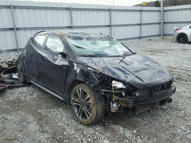 KMHTC6AEXGU250636 - 2016 HYUNDAI VELOSTER T BLACK photo 1