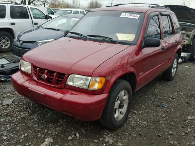 KNDJA7231Y5650293 - 2000 KIA SPORTAGE RED photo 2