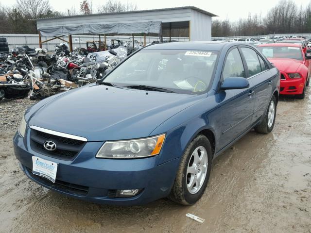 5NPEU46C56H089871 - 2006 HYUNDAI SONATA GLS BLUE photo 2