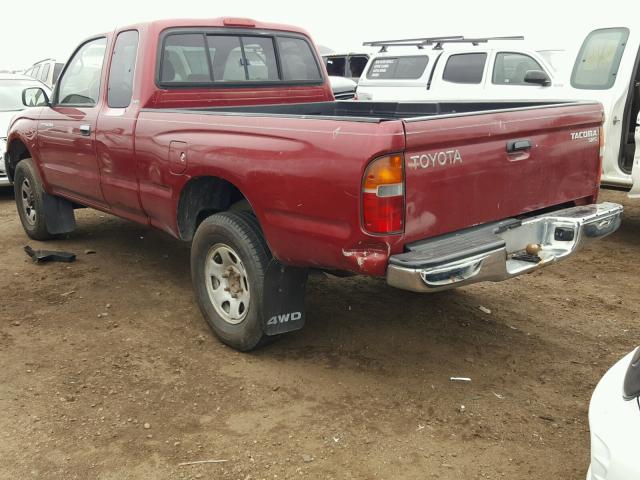 4TAWM72N1XZ436373 - 1999 TOYOTA TACOMA XTR MAROON photo 3