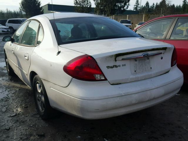 1FAFP53252A202903 - 2002 FORD TAURUS SE WHITE photo 3