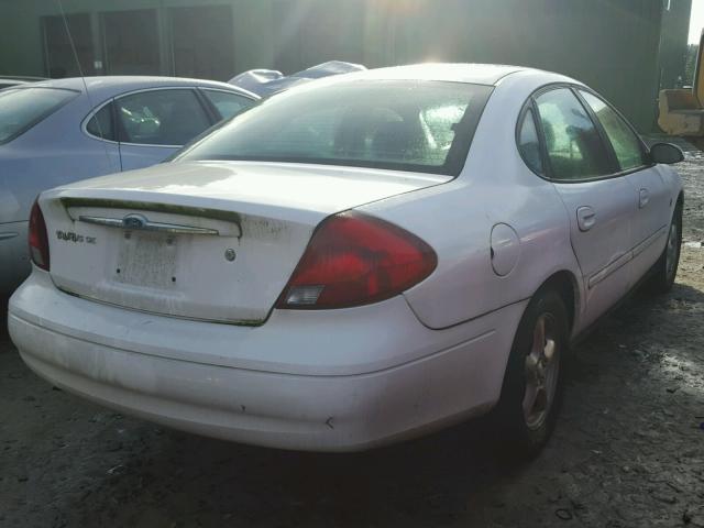 1FAFP53252A202903 - 2002 FORD TAURUS SE WHITE photo 4