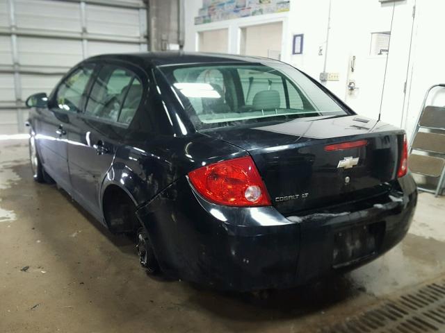 1G1AT58H497245819 - 2009 CHEVROLET COBALT LT BLACK photo 3