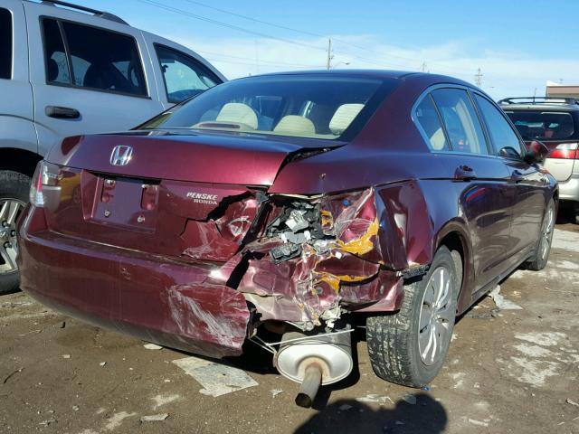 1HGCP26389A075964 - 2009 HONDA ACCORD LX BURGUNDY photo 4