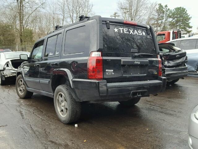 1J8HG48P67C693424 - 2007 JEEP COMMANDER BLACK photo 3