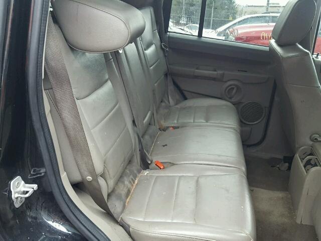 1J8HG48P67C693424 - 2007 JEEP COMMANDER შავი ფოტო 6