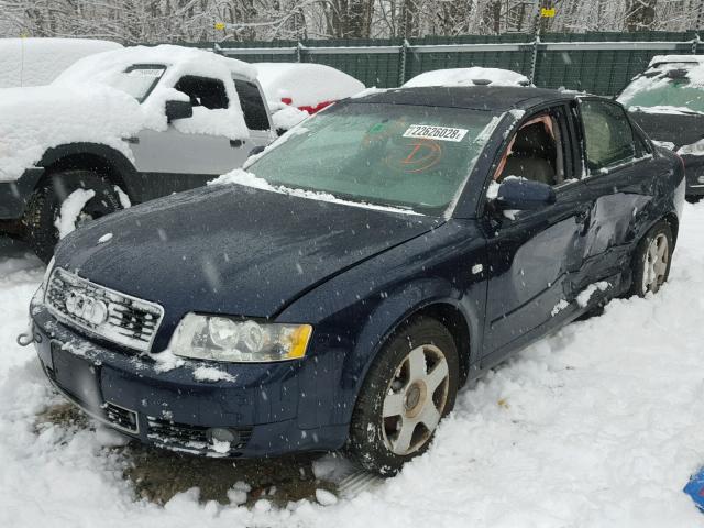 WAULC68E44A141867 - 2004 AUDI A4 1.8T QU BLUE photo 2