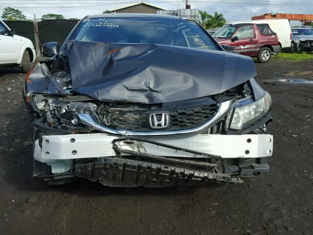 2HGFB2F55DH544810 - 2013 HONDA CIVIC LX GRAY photo 7