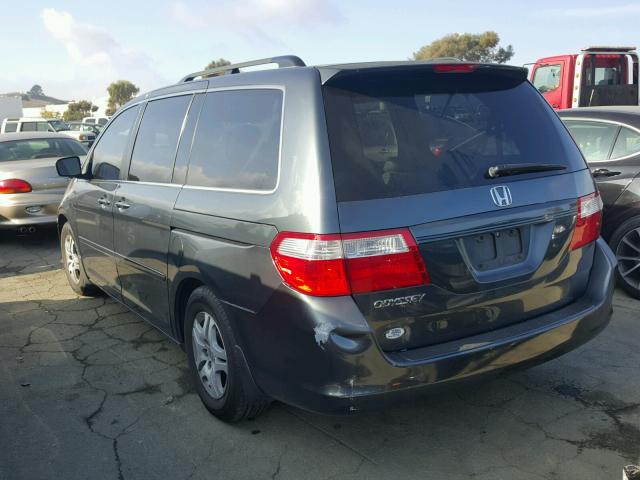 5FNRL38706B459668 - 2006 HONDA ODYSSEY EX CHARCOAL photo 3