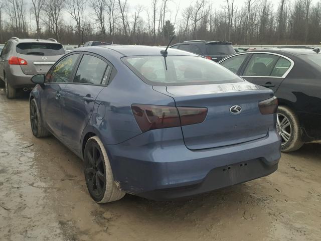 KNADM4A3XG6659360 - 2016 KIA RIO LX Կապույտ լուսանկար 3