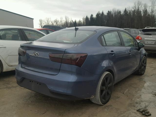 KNADM4A3XG6659360 - 2016 KIA RIO LX Կապույտ լուսանկար 4
