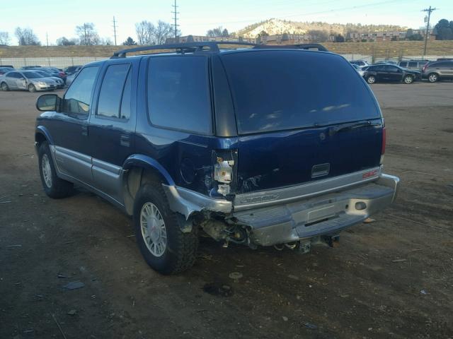 1GKDT13W512197515 - 2001 GMC JIMMY BLUE photo 3