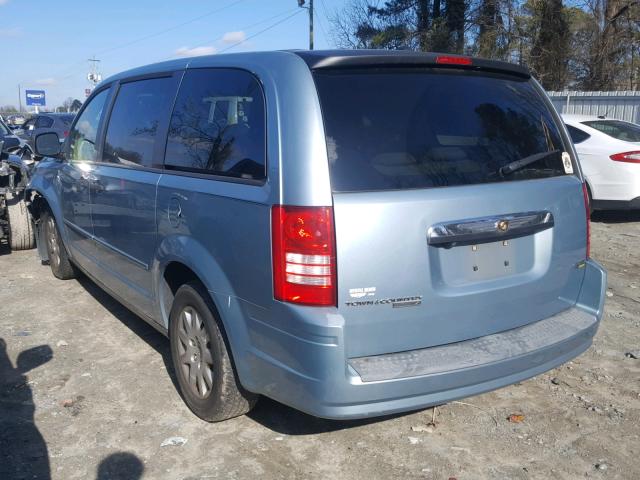 2A8HR44H28R725030 - 2008 CHRYSLER TOWN & COU BLUE photo 3