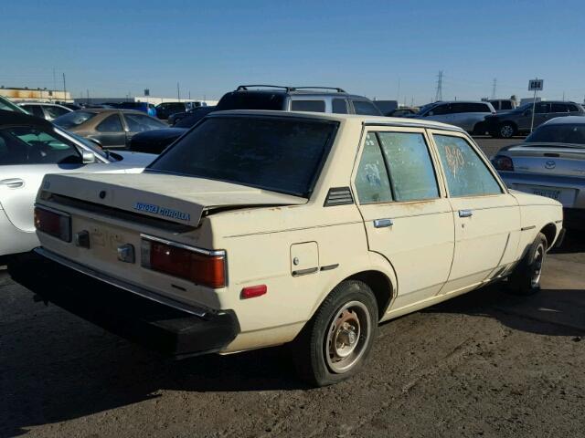 JT2TE72E8B0104750 - 1981 TOYOTA COROLLA DE YELLOW photo 4