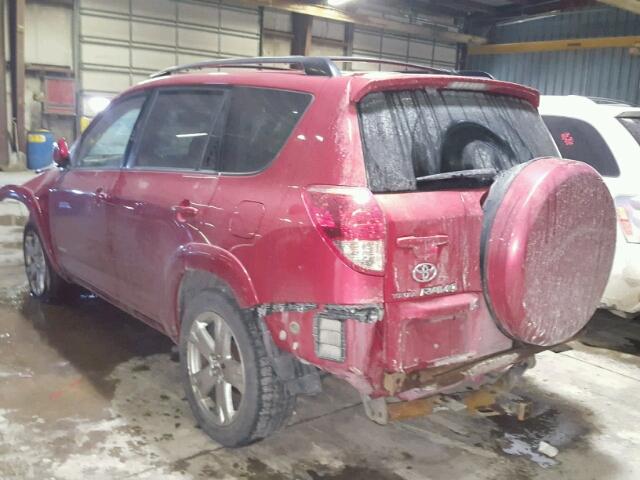 JTMBK32V375020205 - 2007 TOYOTA RAV4 SPORT RED photo 3