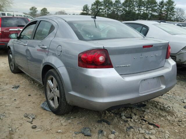 1C3CDZAB8DN625877 - 2013 DODGE AVENGER SE SILVER photo 3